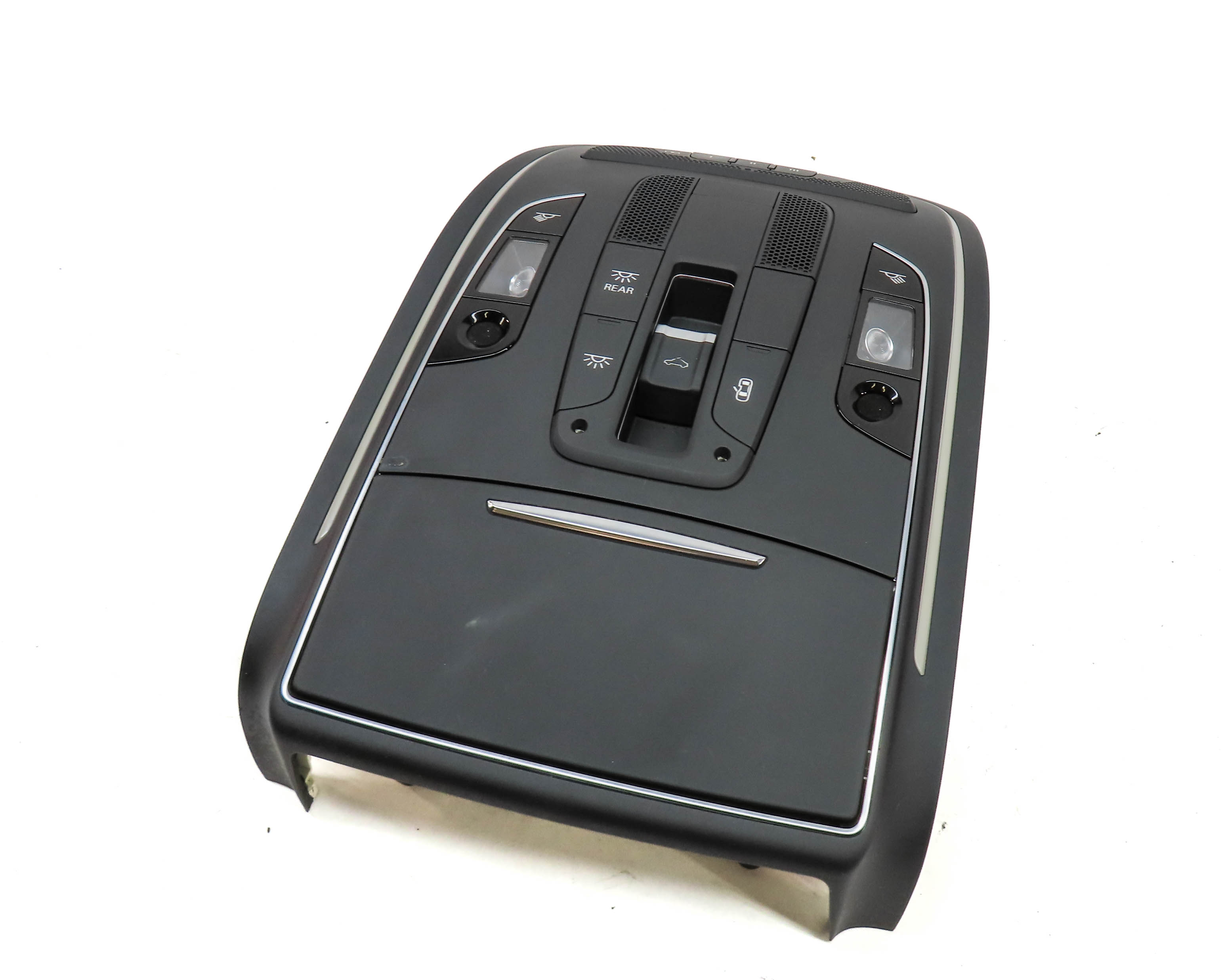 2012 AUDI A8 (D4 4H) FRONT CENTER ROOF PRIMARY DOME LIGHT w/ BUTTONS (Black) — exact item pictured